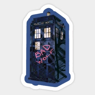 Doctor Who Bad Wolf Tardis Sticker